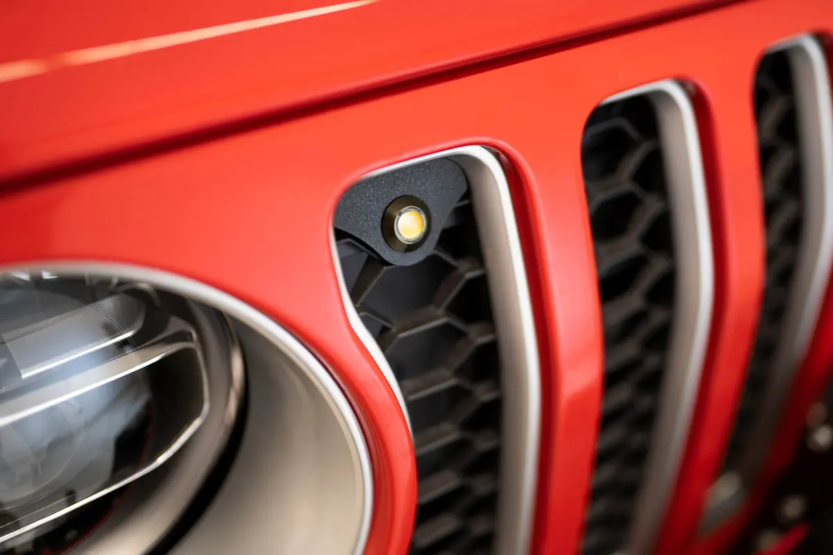 Grjl-02 18-22 Jeep Wrangler Jl Front Grill Amber Accent Lights 1