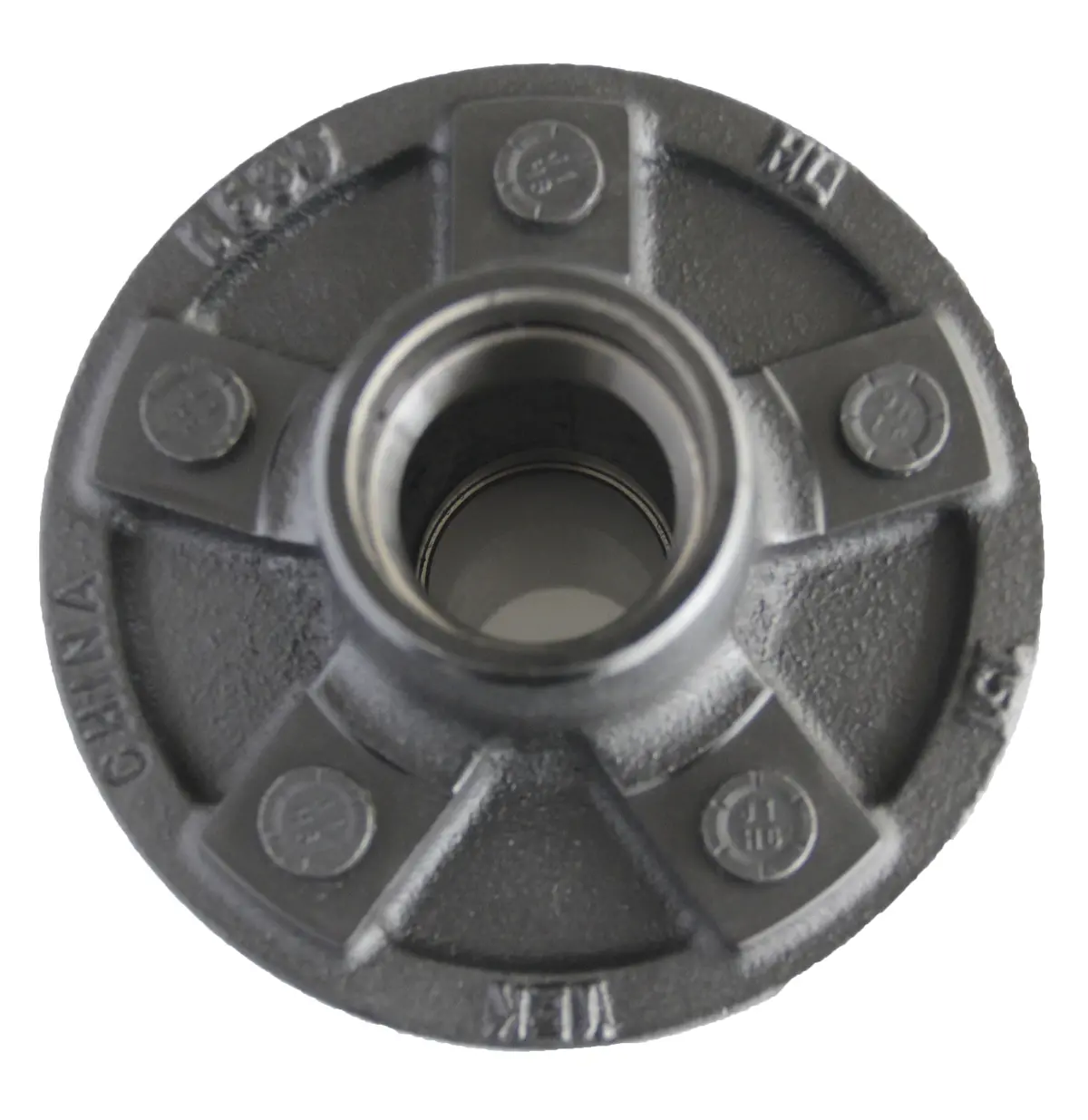 33082  -  Idler Hub 2000 Pound Capacity 5 X 4-1/2 Inch Bolt Pattern Black Push-In Studs 1