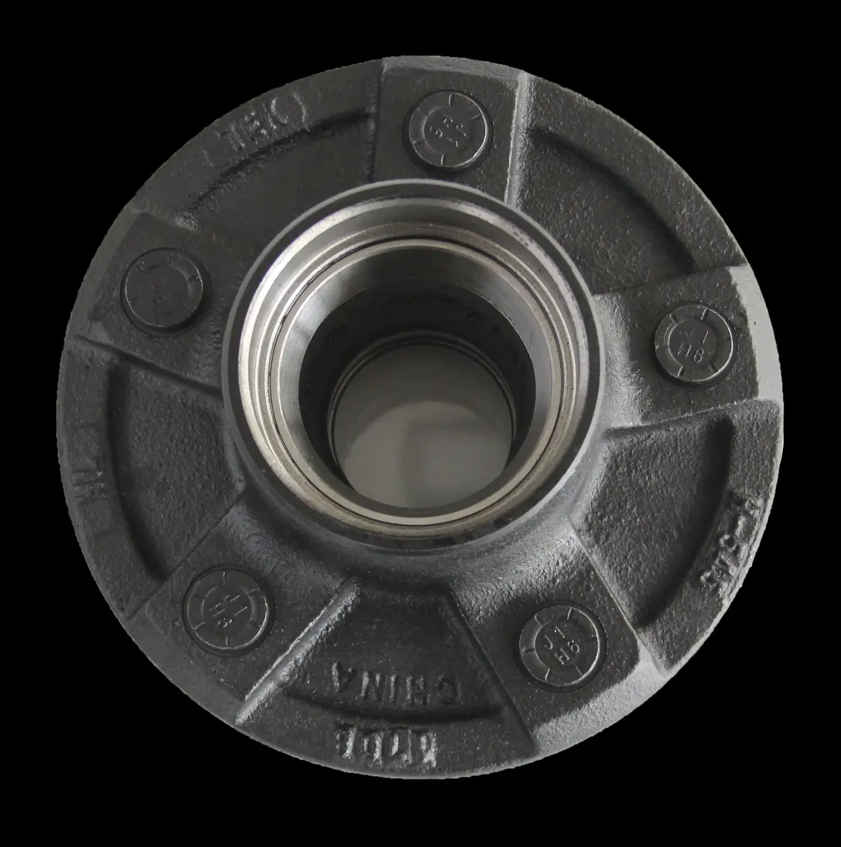 33084  -  Idler Hub 3500 Pound Capacity 5 X 4-3/4 Inch Bolt Pattern Black Push-In Studs 1