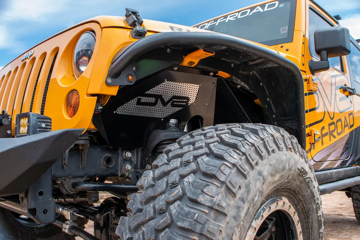 07-18 Jeep Jk Inner Fender; Front; Black Finish 1