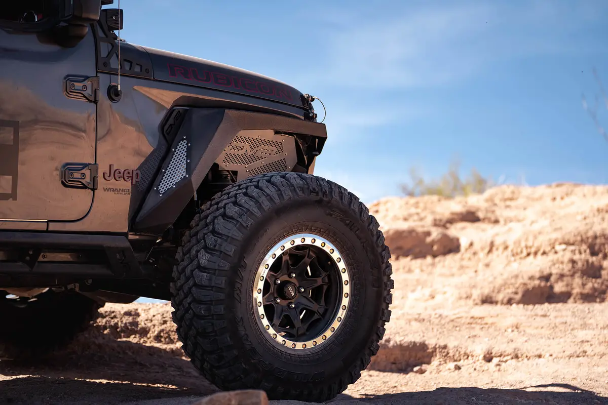 18+ Jeep Jl/20+ Jeep Jt Inner Fender; Black; Front 2