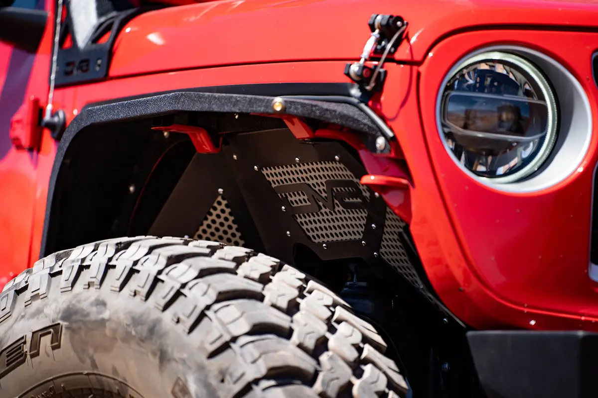 18+ Jeep Jl/20+ Jeep Jt Inner Fender; Black; Front 1