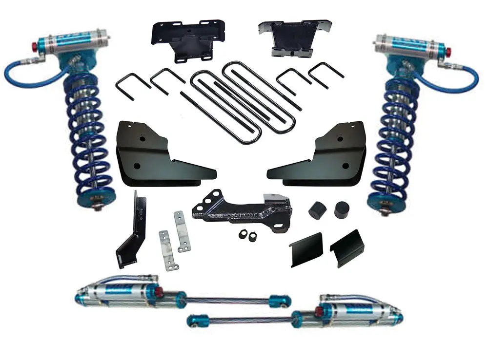 K1028kg - 4" Lift Kit - 23 F250/350 4Wd W/ Diesel Engine - W/ Kng Frt Clvrs & Res Rr Shcks 2