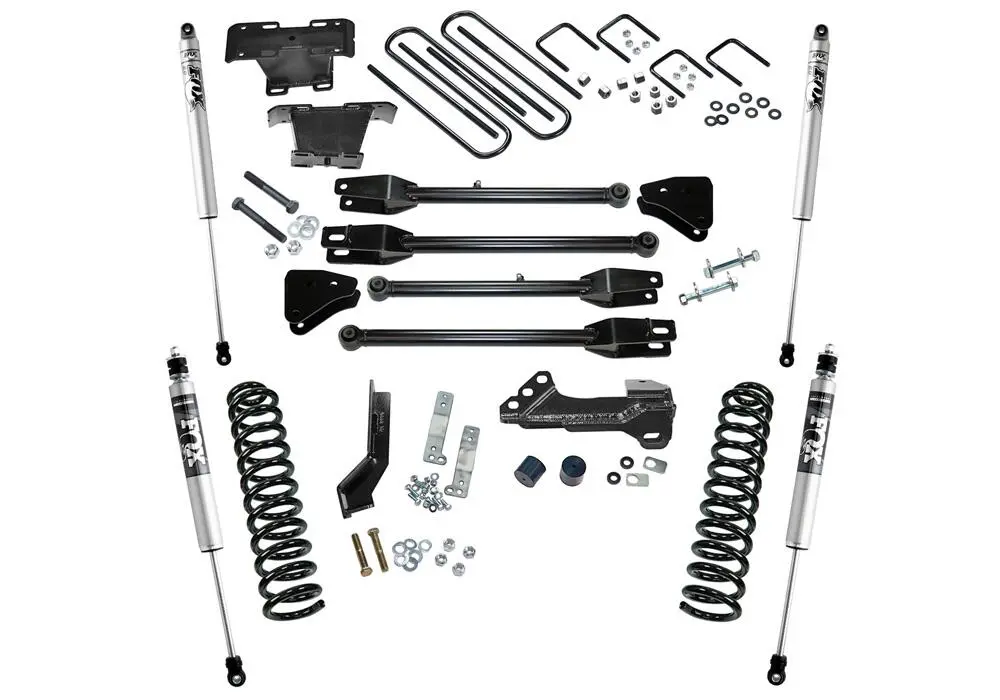 K166f - 4" Lift Kit W/ Fox Shocks - 17-22 F250/350 4Wd Diesel W/ 4-Link Arms 2