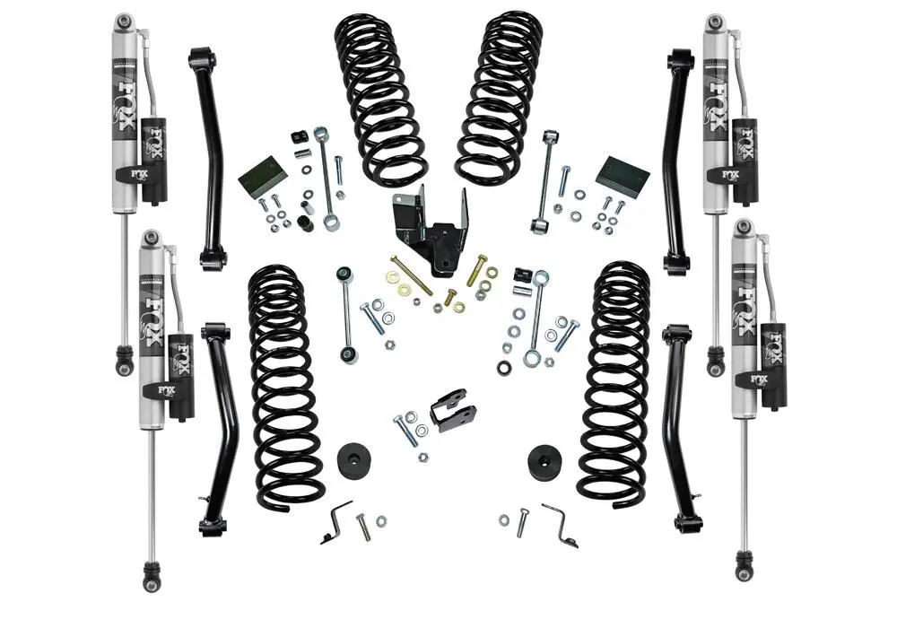 K186fx - 4" Dual Rate Coil Lift Kit W/ Fox 2.0 Res Shocks - 18-23 Wrangler Jl 4Wd - 2Dr 2