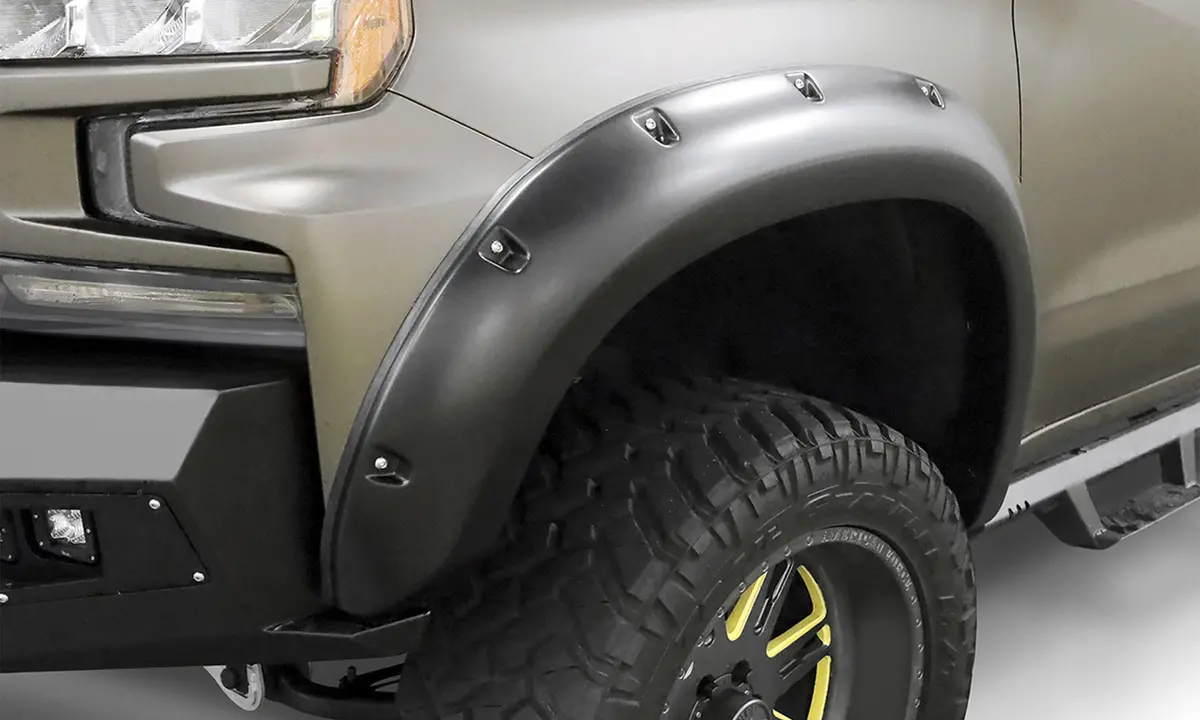 Rivet Style Fender Flare Set - Front, Smooth, 2-Piece Set 1