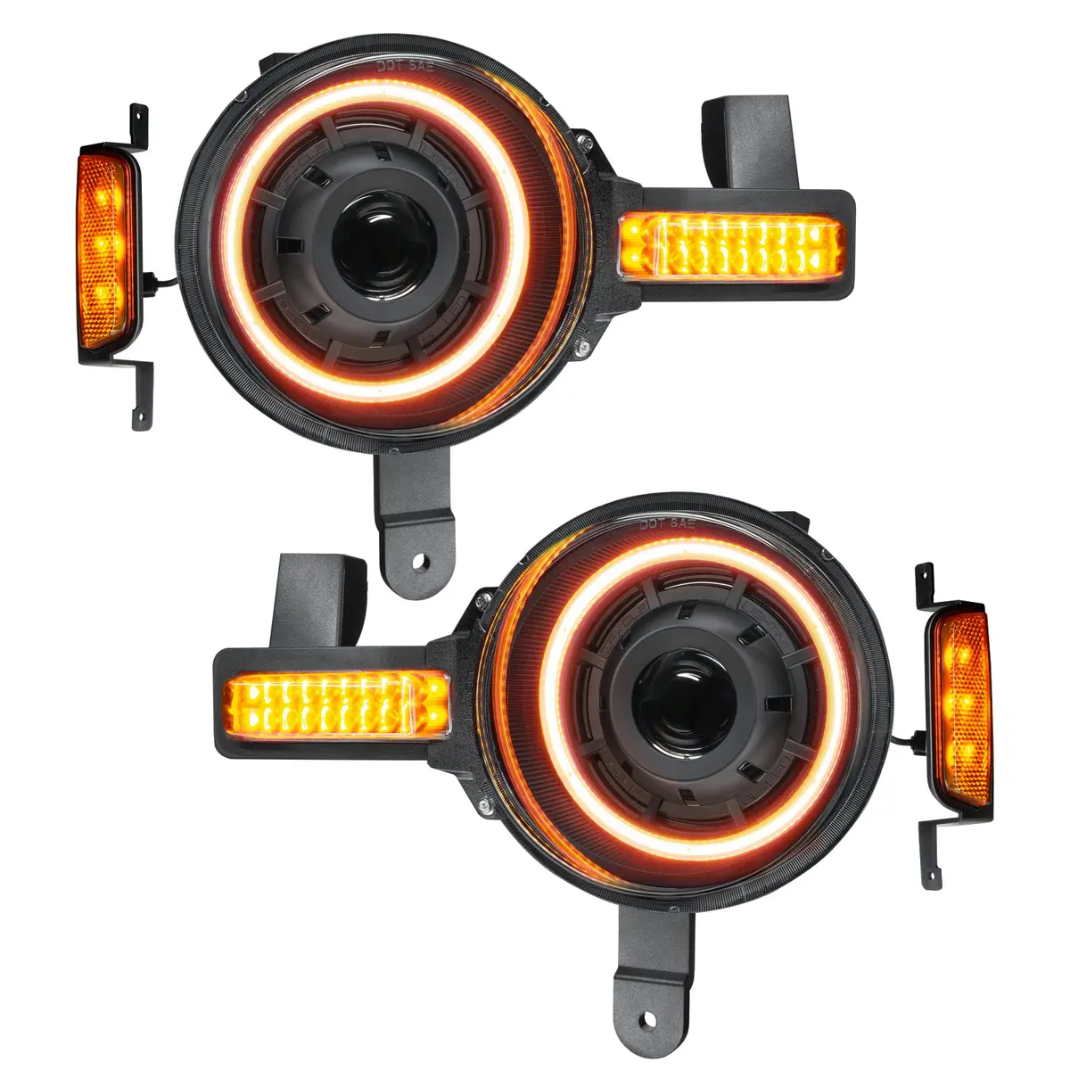 5886-005  -  Oculus(Tm) Bi-Led Projector Headlights For 2021+ Ford Bronco - Amber Led 1