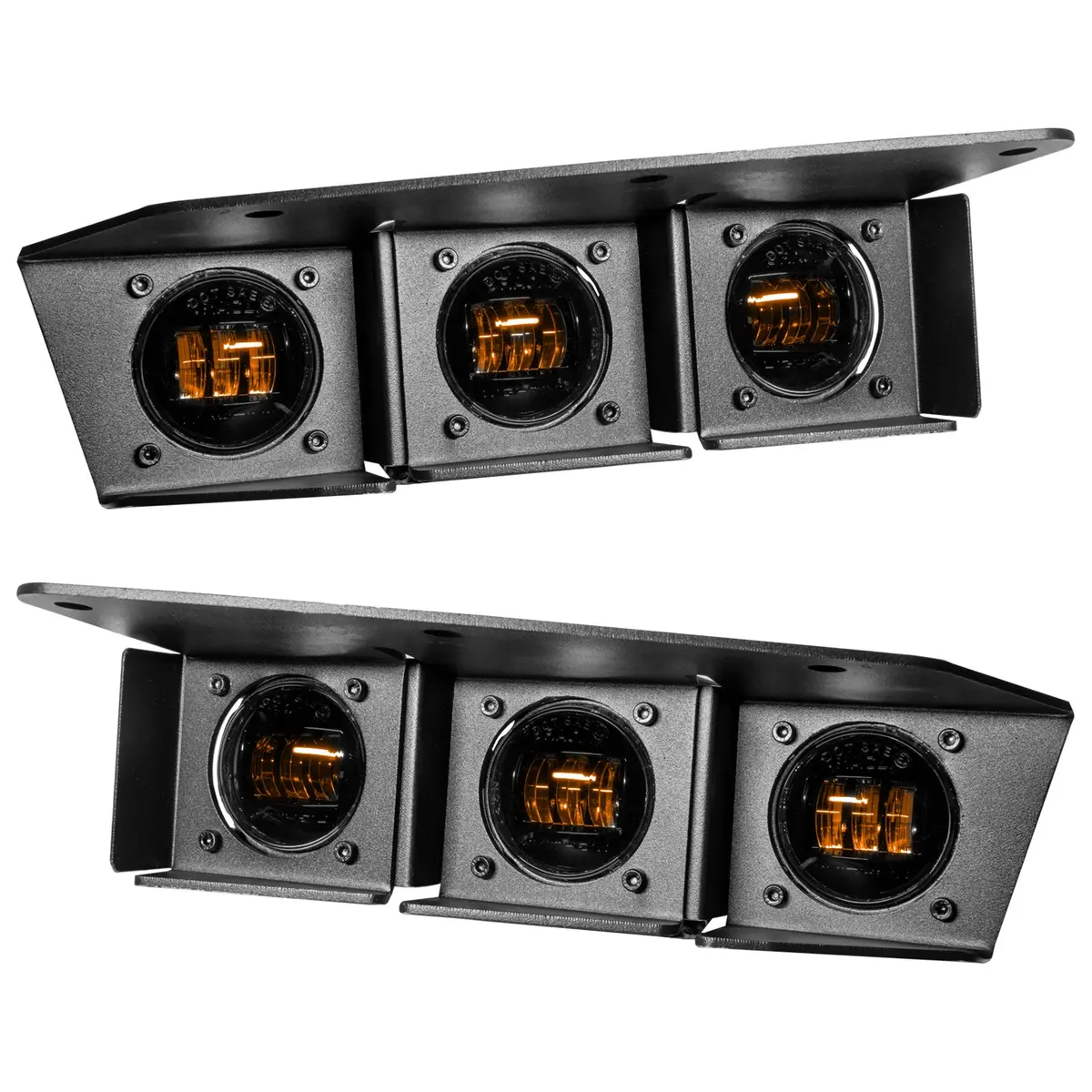 5890-005  -  Oracle Lighting 2021-2024 Ford Bronco Triple Led Fog Light Kit For Steel Bumper 1