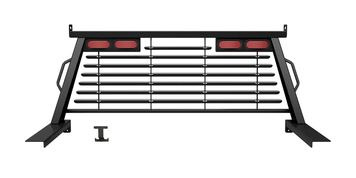 Pucp7500ba  -  B&W Custom Headache Rack W/ Led Brake, Turn, Tail Lights For Ford Trucks 1