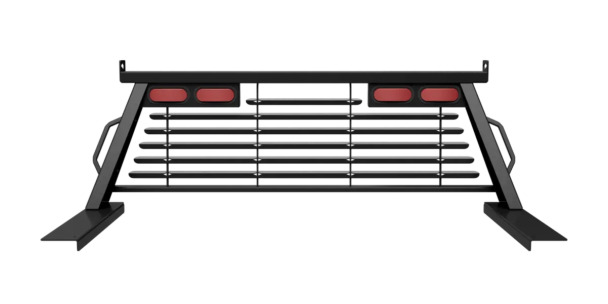 Pucp7501ba  -  B&W Custom Headache Rack W/ Led Brake, Turn, Tail Lights For Ford Trucks 1