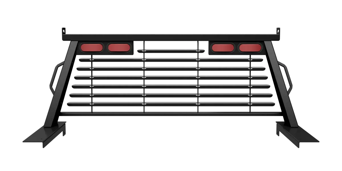Pucp7502ba  -  B&W Custom Headache Rack W/ Led Brake, Turn, Tail Lights For Ford Trucks 1