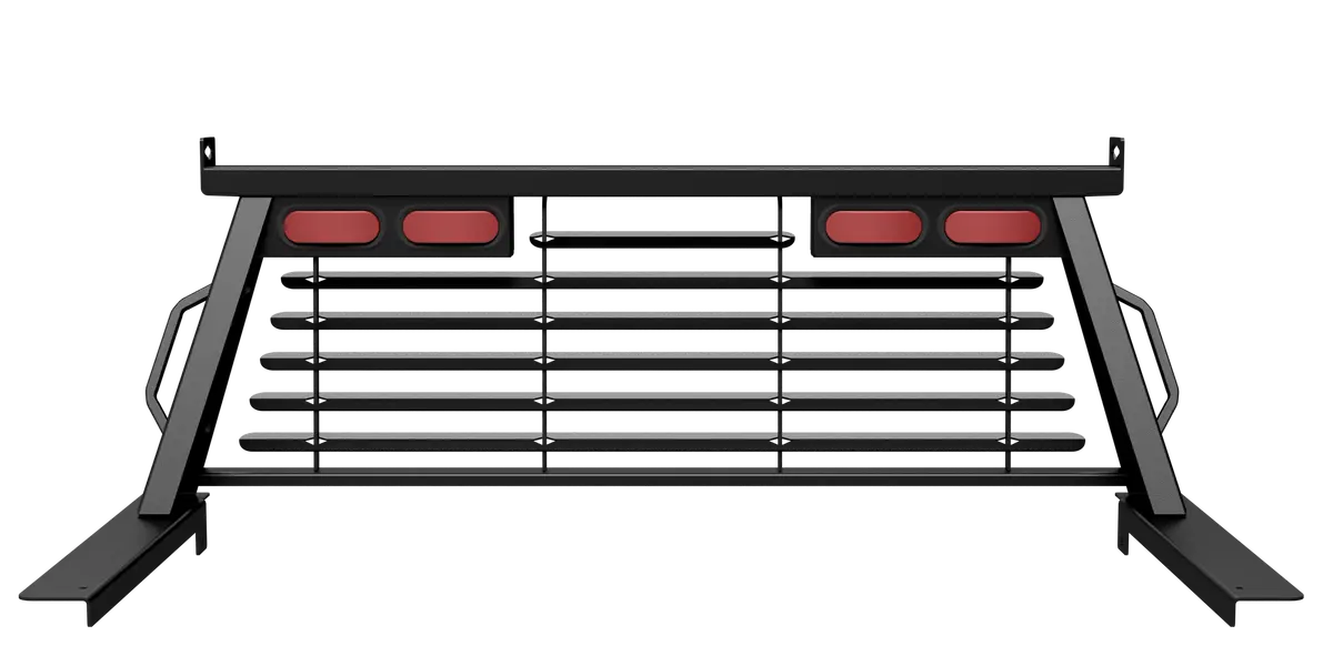 Pucp7503ba  -  B&W Custom Headache Rack W/ Led Brake, Turn, Tail Lights For Ford Trucks 1