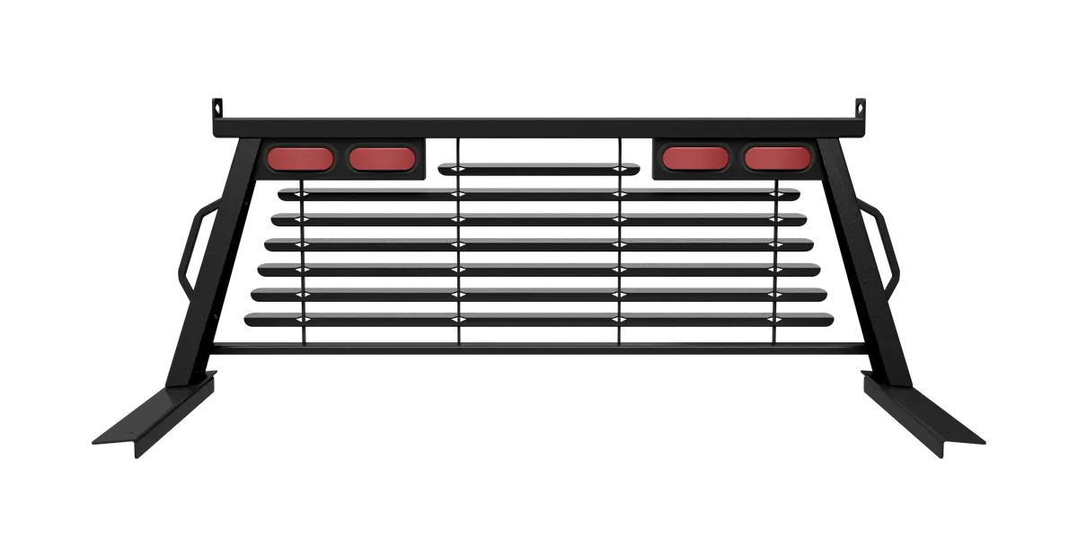 Pucp7520ba  -  B&W Custom Headache Rack W/ Led Brake, Turn, Tail Lights For Dodge Trucks 1