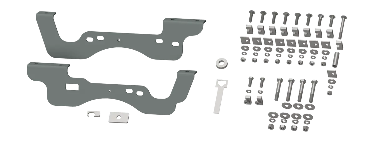 Rvr2406  -  Custom Installation Brackets For Universal Mounting Rails For Some Ford Trucks 1