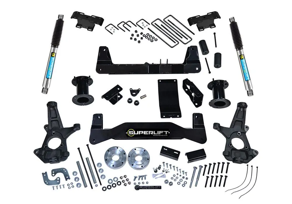 K161b - 6.5" Lift Kit-14-18 (19 Old Body) Gm1500 4Wd W Oe Al Or Ss Ctrl Arms W Bil Rrshk 2