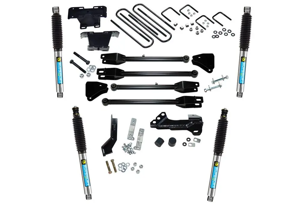 K166b - 4" 4-Link Lift Kit - 17-22 F-250/F-350 4Wd - Diesel - W/ Bilstein Shocks 2