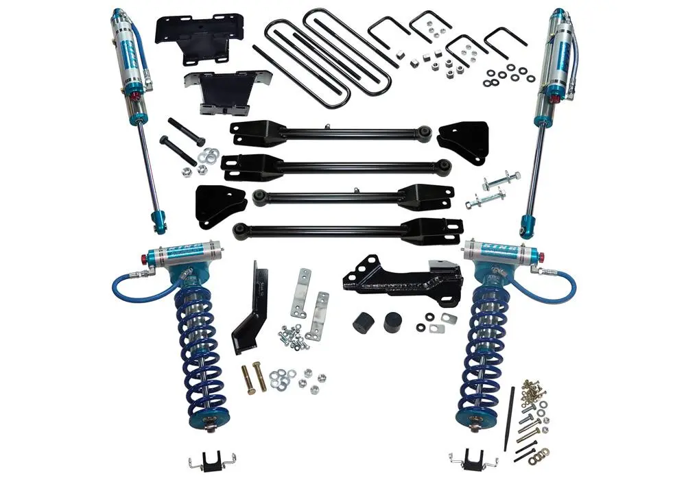 K166kg - 4" King Ed 4-Link Lift Kit-17-22 F250/350 4Wd W King Frt Clvrs & Res Rr Shcks 2