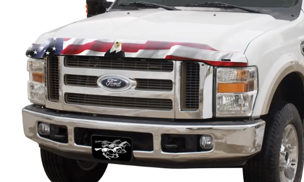 2147-30  -  Vigilante Premium Hood Protector - American Flag W/Eagle 1
