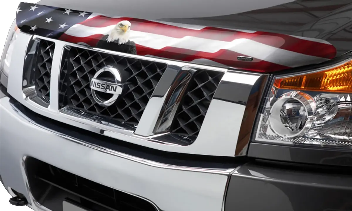 2042-30  -  Vigilante Premium Hood Protector - American Flag W/Eagle 1