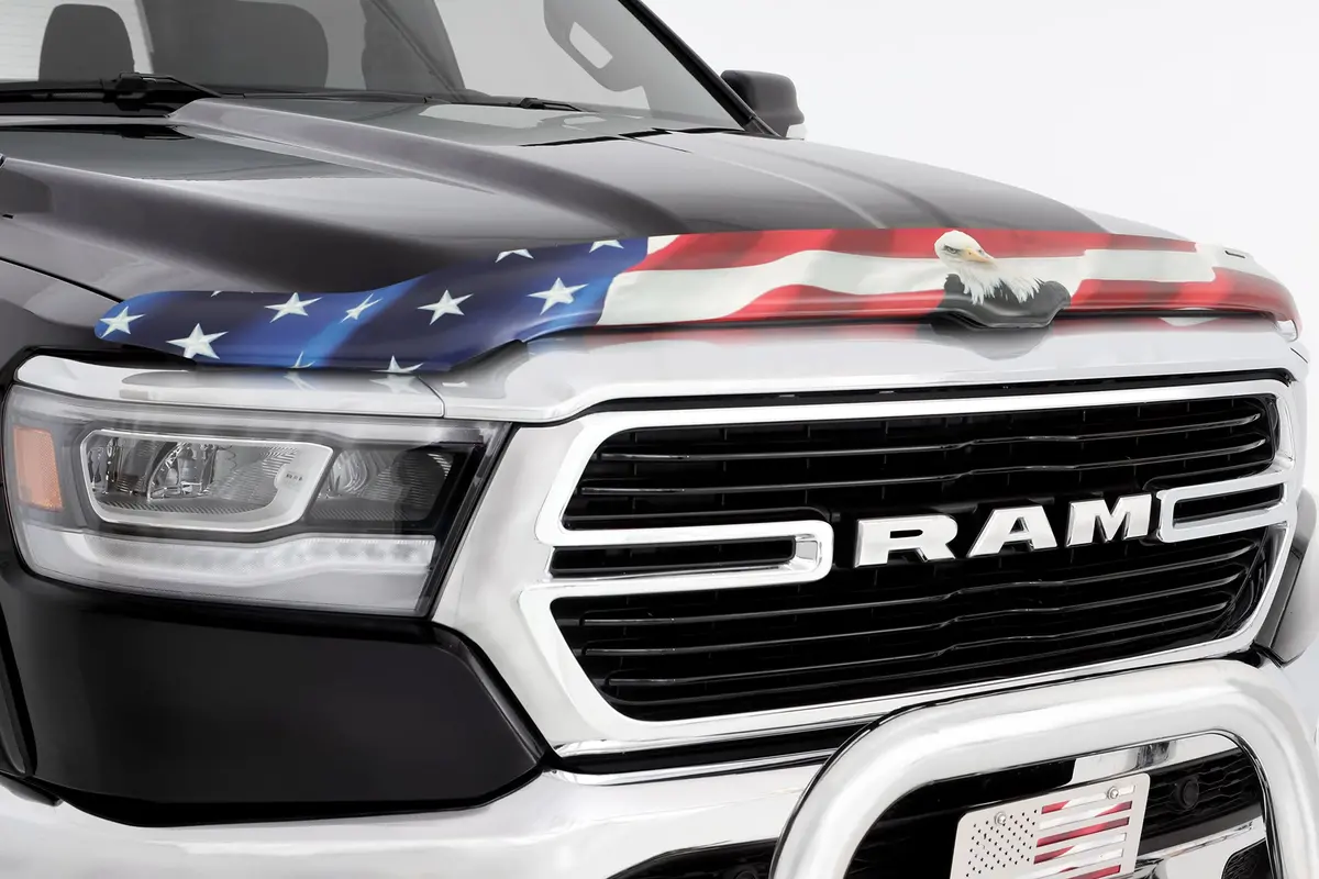 2259-30  -  Vigilante Premium Hood Protector - American Flag W/Eagle 1