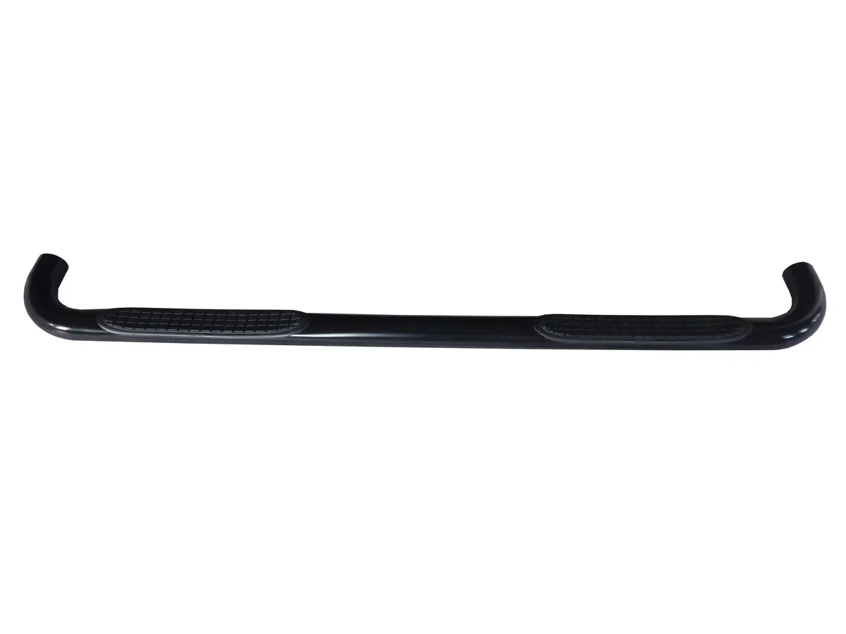 1130302043  -  3 Inch Round Bent Powder Coated Black Steel Without End Caps Rocker Panel Mount 1