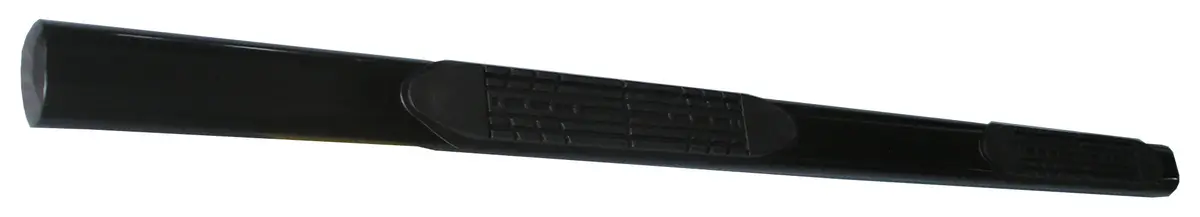 2930314043  -  4 Inch Oval Straight Powder Coated Black Mild Steel Rocker Panel Mount 1