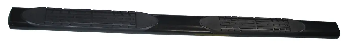 A1527b  -  4 Inch Oval Straight Powder Coated Black Mild Steel Rocker Panel Mount 1