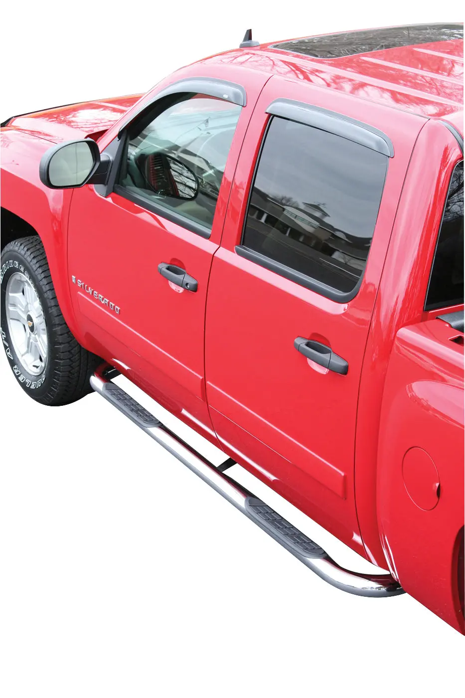 A0402ss  -  3 Inch Round Bent Pol Stainless Steel With Plastic End Caps Body/Frame Mount 1