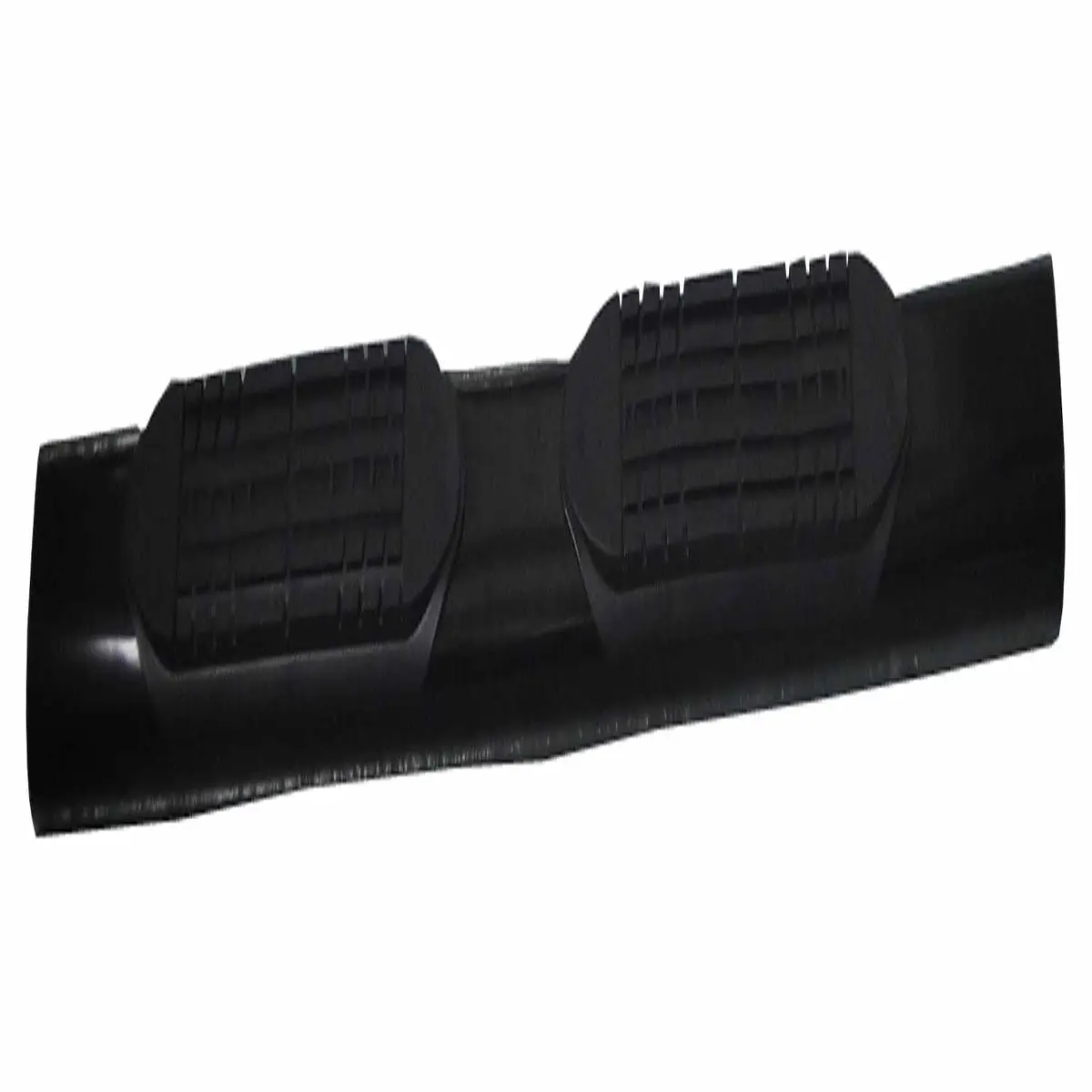 A1545t  -  With Step Pads 4 In Oval Straight Powder Coated Black Mild Steel With Welded End 1