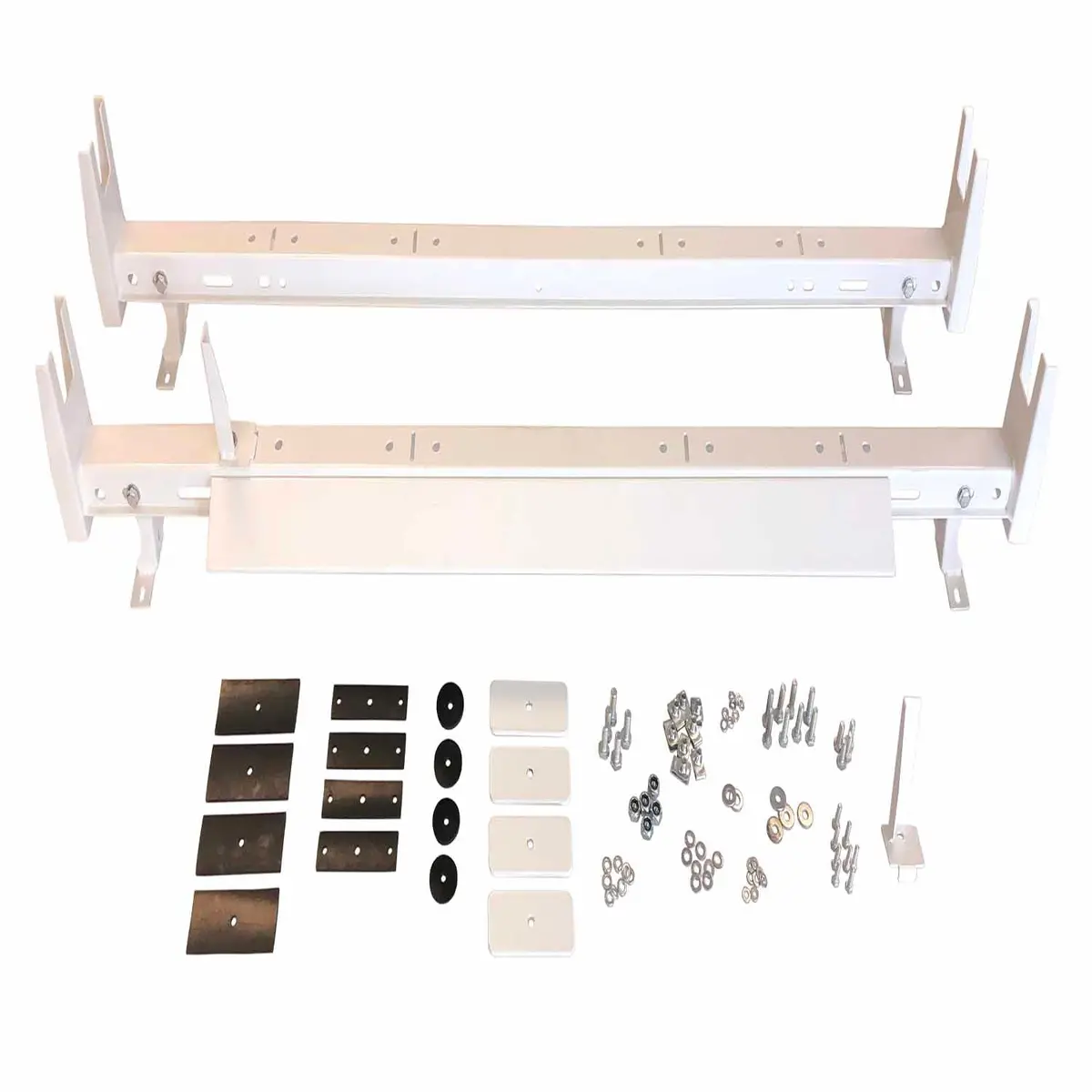 Fclr005w  -  500 Pound Capacity Universal 2 Bar 53 To 63 In Adjustable Length Powder Coated W 1