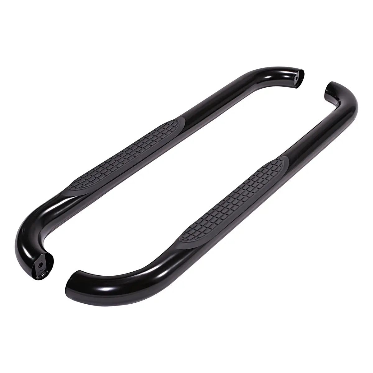 A0027t  -  3 Inch Round Bent Textured Black Steel Without End Caps Frame Body Mount Bolts 1