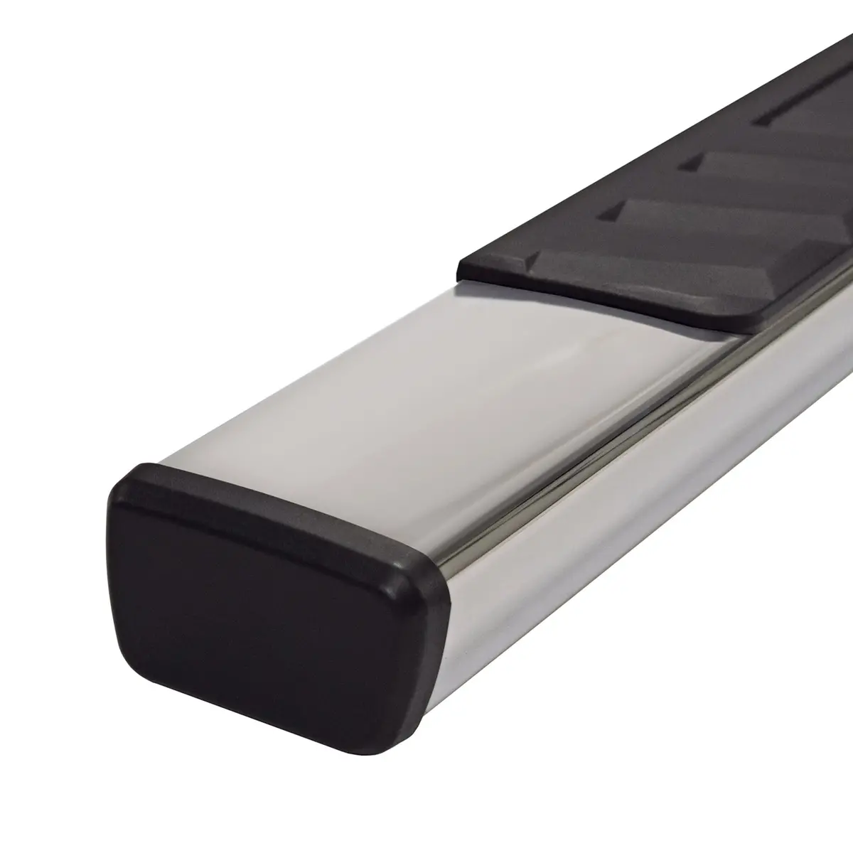 A4001s  -  4 Inch Trapezoid Straight Pol Stainless Steel Plastic End Capsk 1