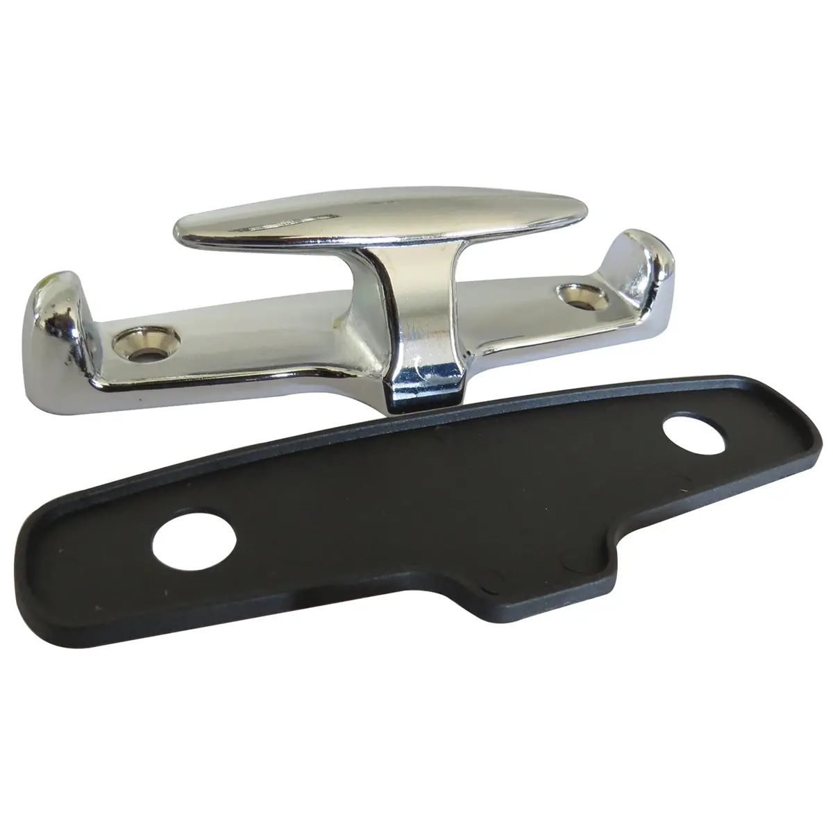E10054c  -  Screw-On Mount Rope Cleat 150 Pound Capacity Chrome Plated Single 1