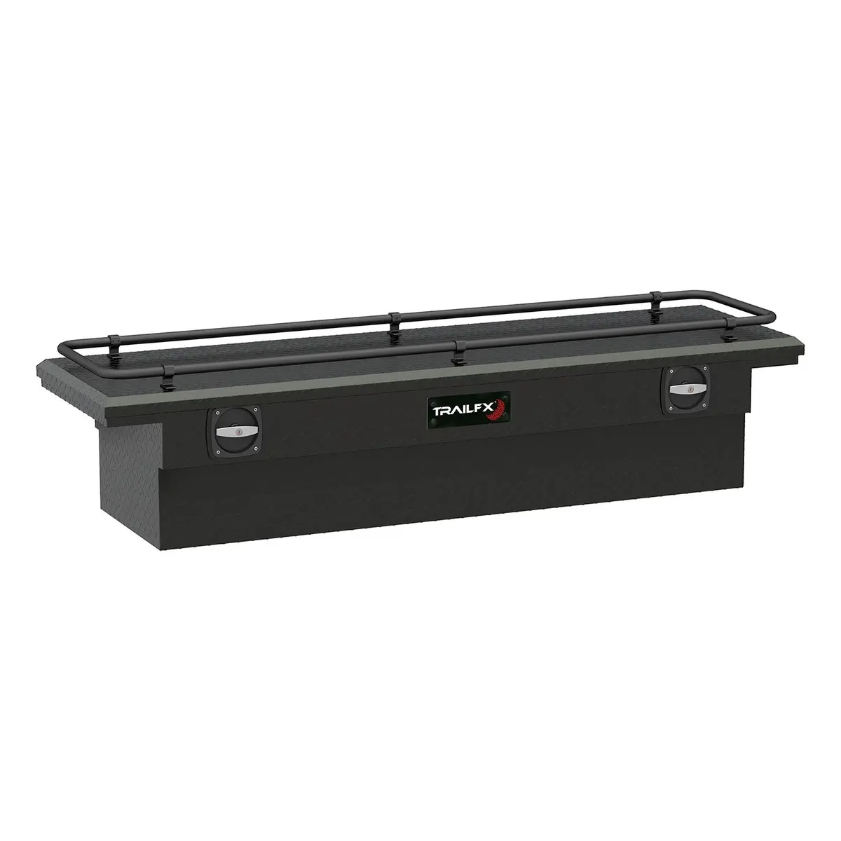120693Cr  -  Crsovr Low Profile Sgl Lid Dia Tread Mat Black Alum 69X19.25X13.5 W/Rail On Lid 1
