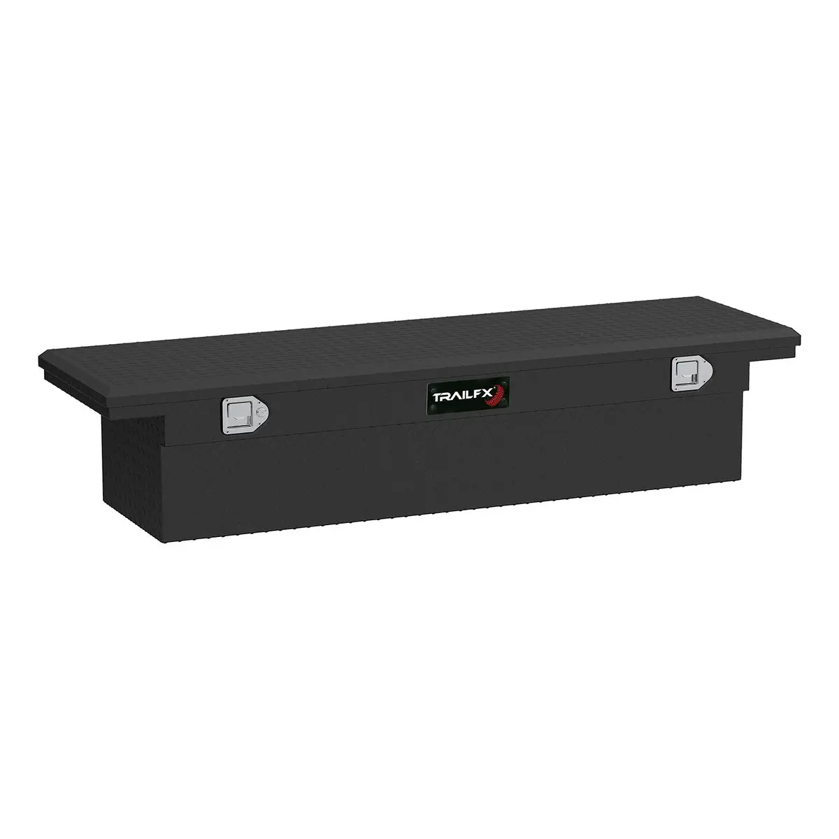 120703  -  Crsovr- Lp Angled Sgl Lid Dia Tread Matte Black 16 Gauge Alum 69X19.25X13.5 1