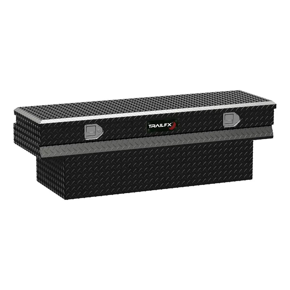152602  -  Notched Chest Sgl Lid Dia Tread Black Pwdr Ctd Alum 59X19.25X17.5 1