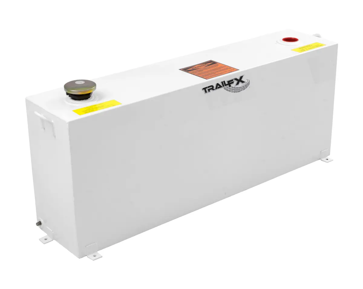 210401S  -  37 Gal Cap Vertical Rectangular 47.75X10.5X19 Gloss White Steel W/Lockable Cap 1