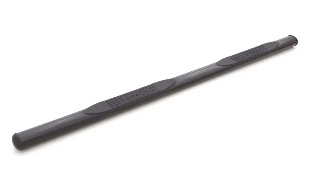 4 In Oval Straight Nerf Bars; Steel; Black 1