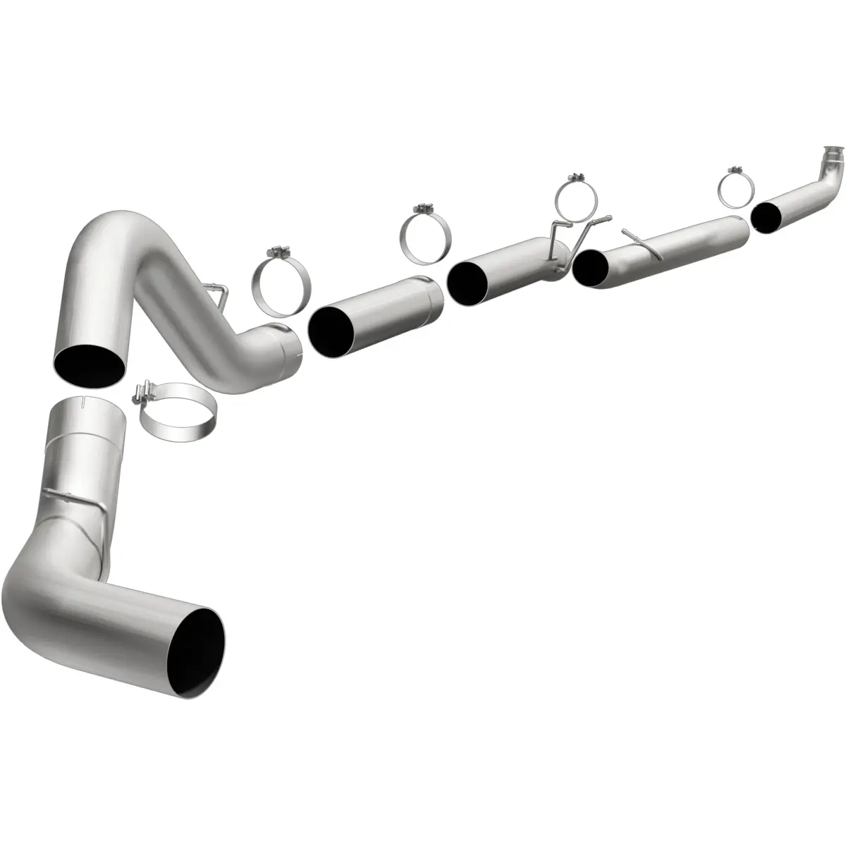 Aluminized Custom Builder Pipe Kit Diesel 5In. Downpipe-Back 1