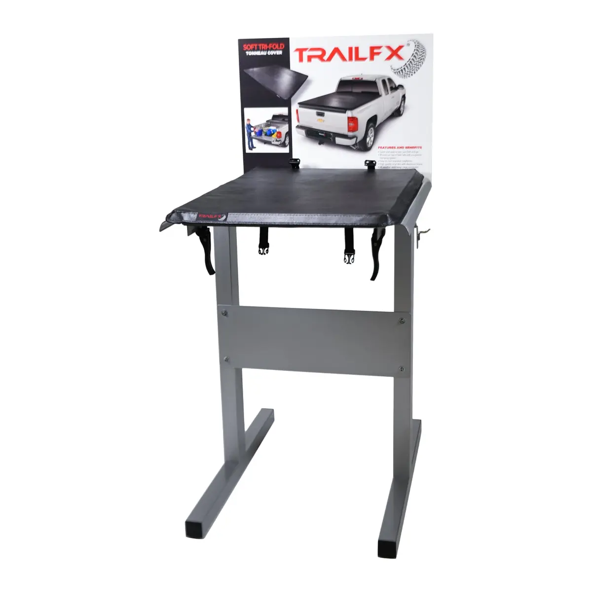 Tfx9002  -  Soft Tri-Fold Tonneau Cover Display With Stand 1
