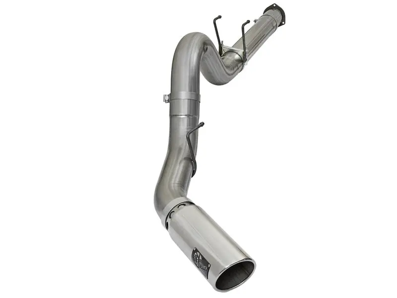 Afe Large Bore Hd 5In 409-Ss Dpf-Back Exhaust W/Polished Tip 2017 Ford Diesel Trucks V8 6.7L (Td) 1