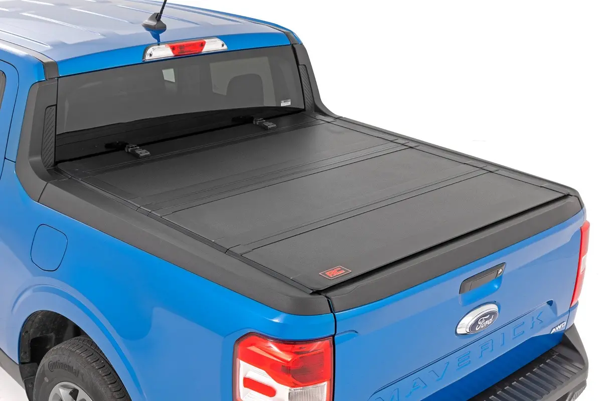 49254500  -  Hard Tri-Fold Flip Up Bed Cover - 4'6" Bed - Ford Maverick 2Wd/4Wd (22-25) 1