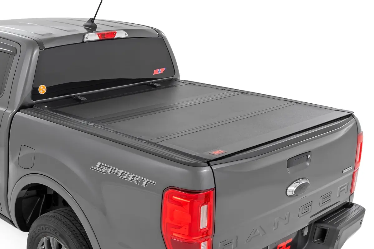 49220500  -  Hard Tri-Fold Flip Up Bed Cover - 5' Bed - Ford Ranger 2Wd/4Wd (2019-2023) 1
