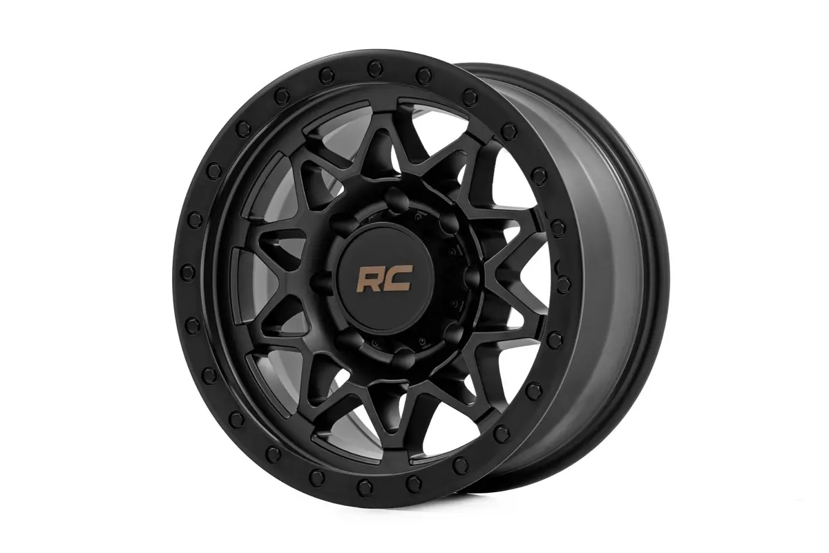 78181210B  -  Rough Country 78 Series Wheel/Simulated Beadlock/Black/18X9/8X6.5/-12Mm 1
