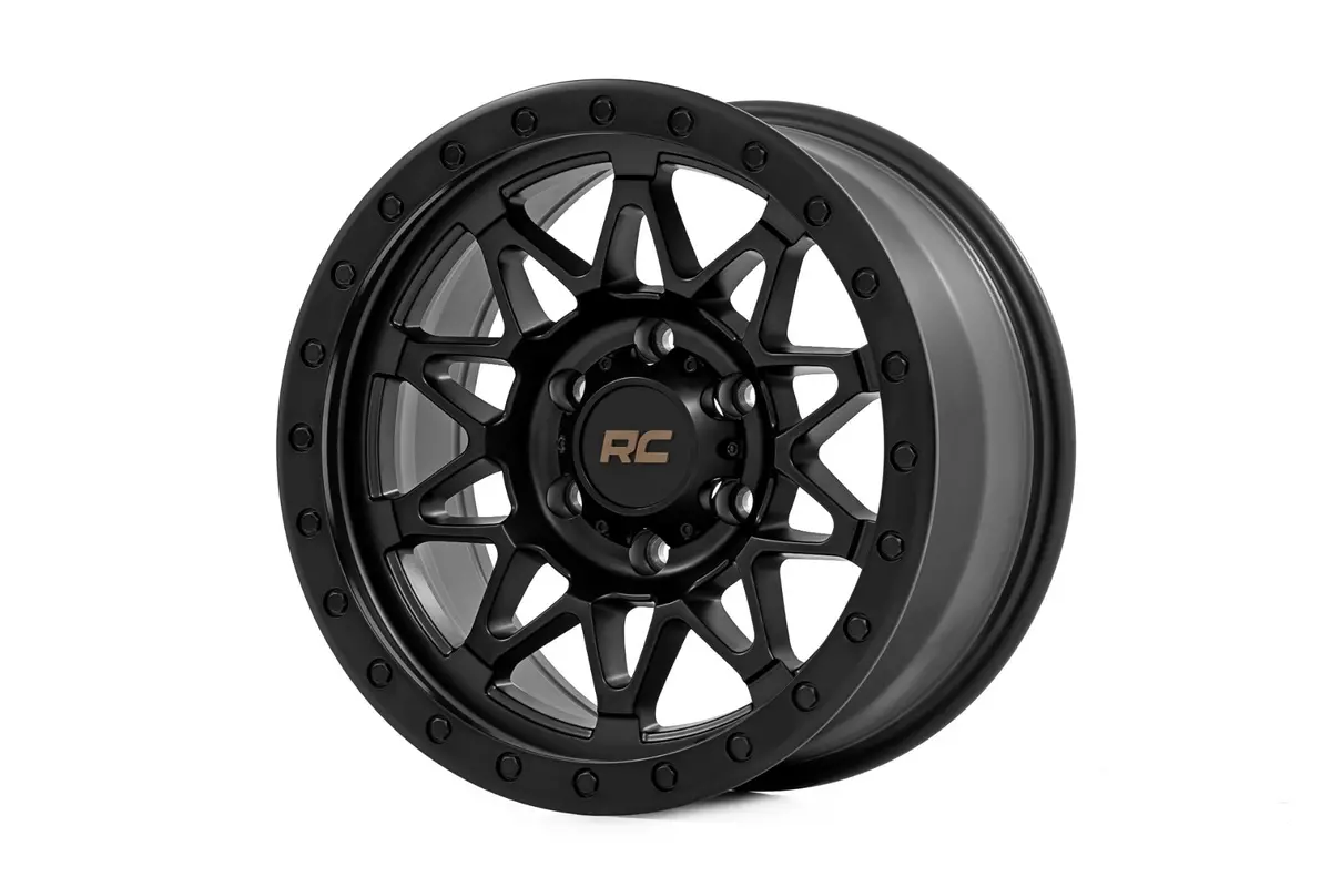 78170918B  -  Rough Country 78 Series Wheel/Simulated Beadlock/Black/17X8.5/5X5/+0Mm 1