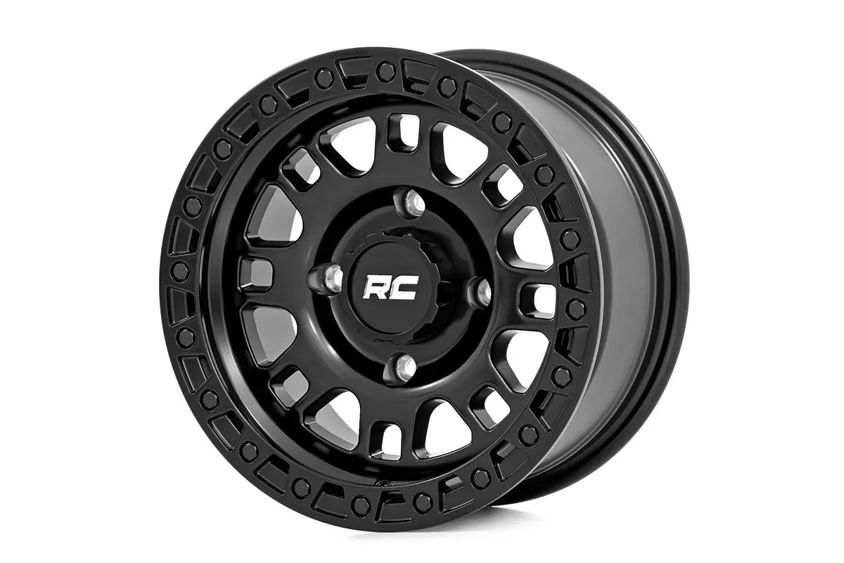 82140733  -  Rough Country 82 Series Wheel/One-Piece/Semi Gloss Black/14X7/4X137/+10Mm 1