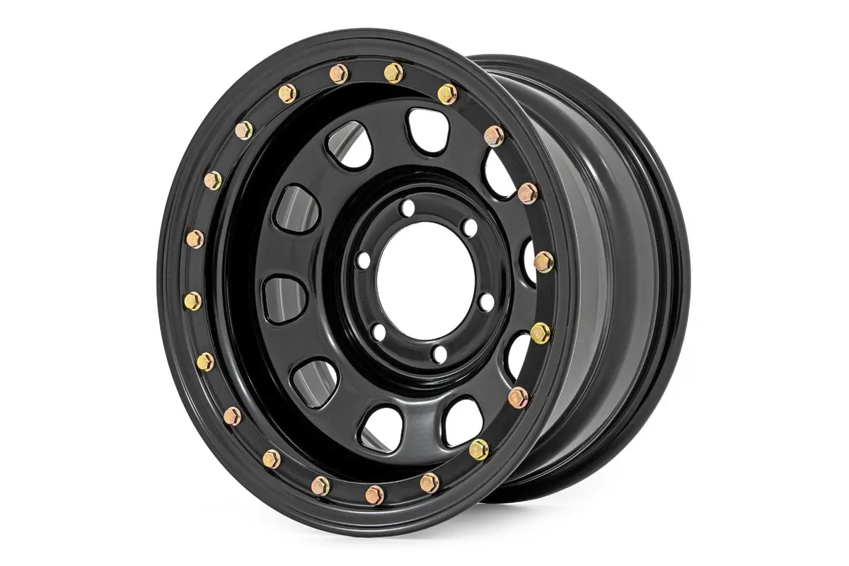 Rc51-6883Sl  -  Steel Simulated Bead Lock Wheel/Black/16X8/6X5.5/4.25 Bore/-12 1