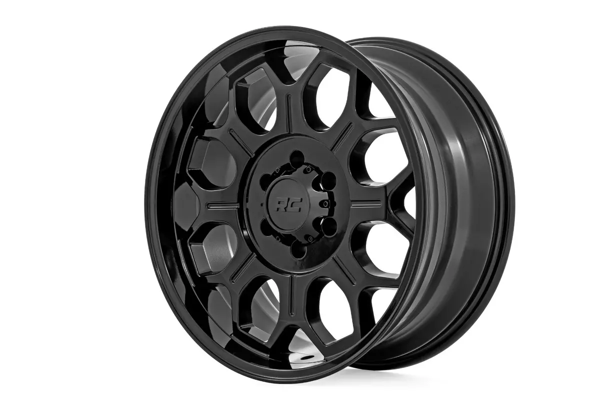 77201812  -  Rough Country 77 Series Wheel/One-Piece/Semi Gloss Black/20X9/6X5.5/+18Mm 1