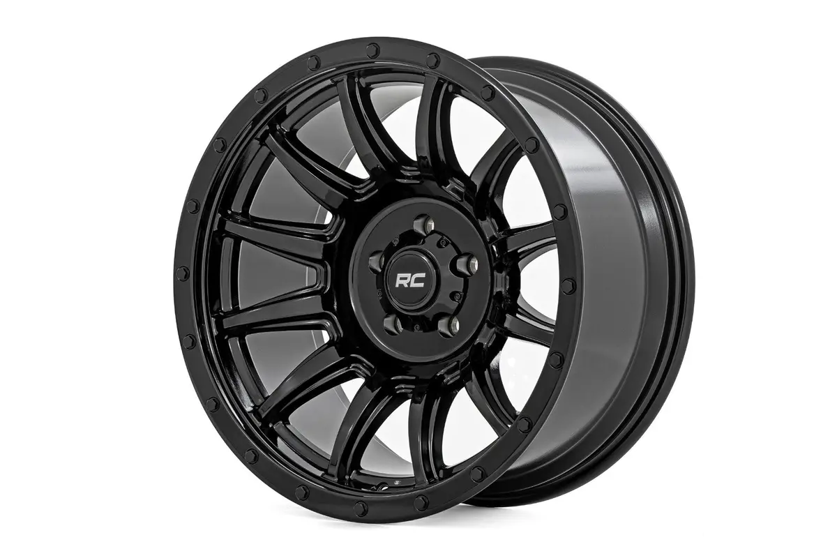 90201212B  -  Rough Country 90 Series Wheel/One-Piece/Gloss Black/20X9/6X5.5/-12Mm 1
