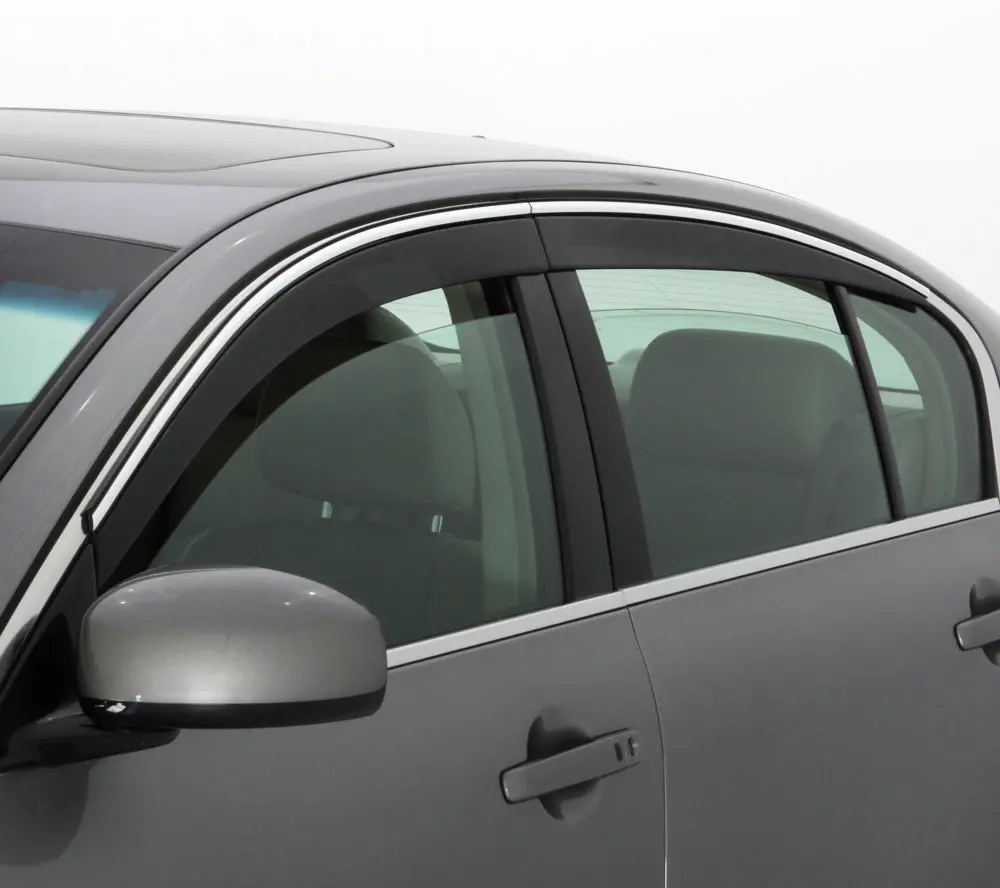794060  -  Ventvisor Deflector; Smoke W/Chrome Trim; Low Profile; 4 Pc. 1